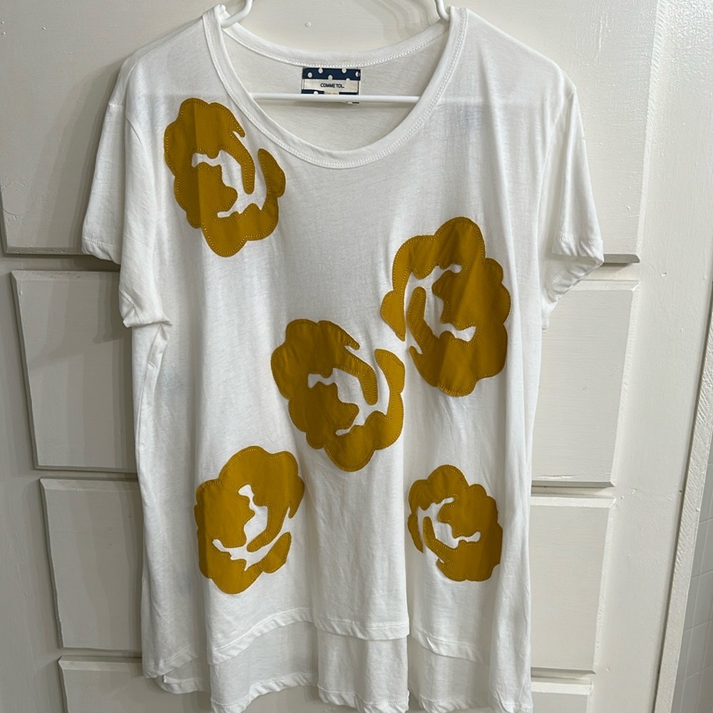 White and Gold Women's Top